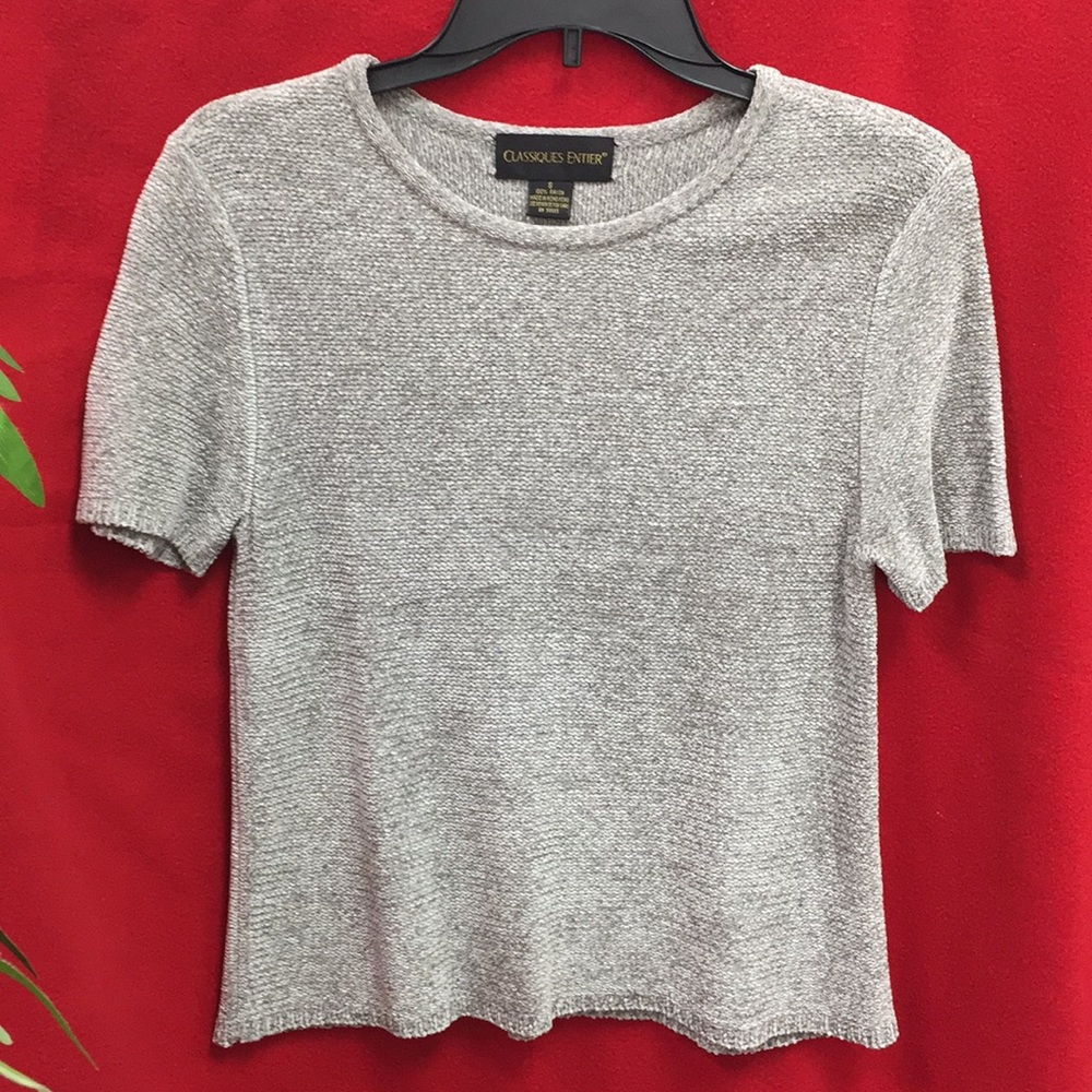 Classiques Entier gray short sleeve sweater sz S